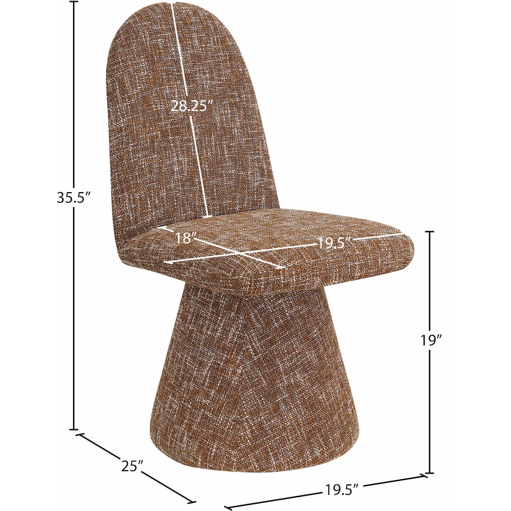 Renuar Cognac Dining Chair, Set of 2