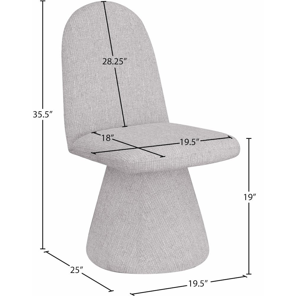 Renuar Grey Dining Chair, Set of 2