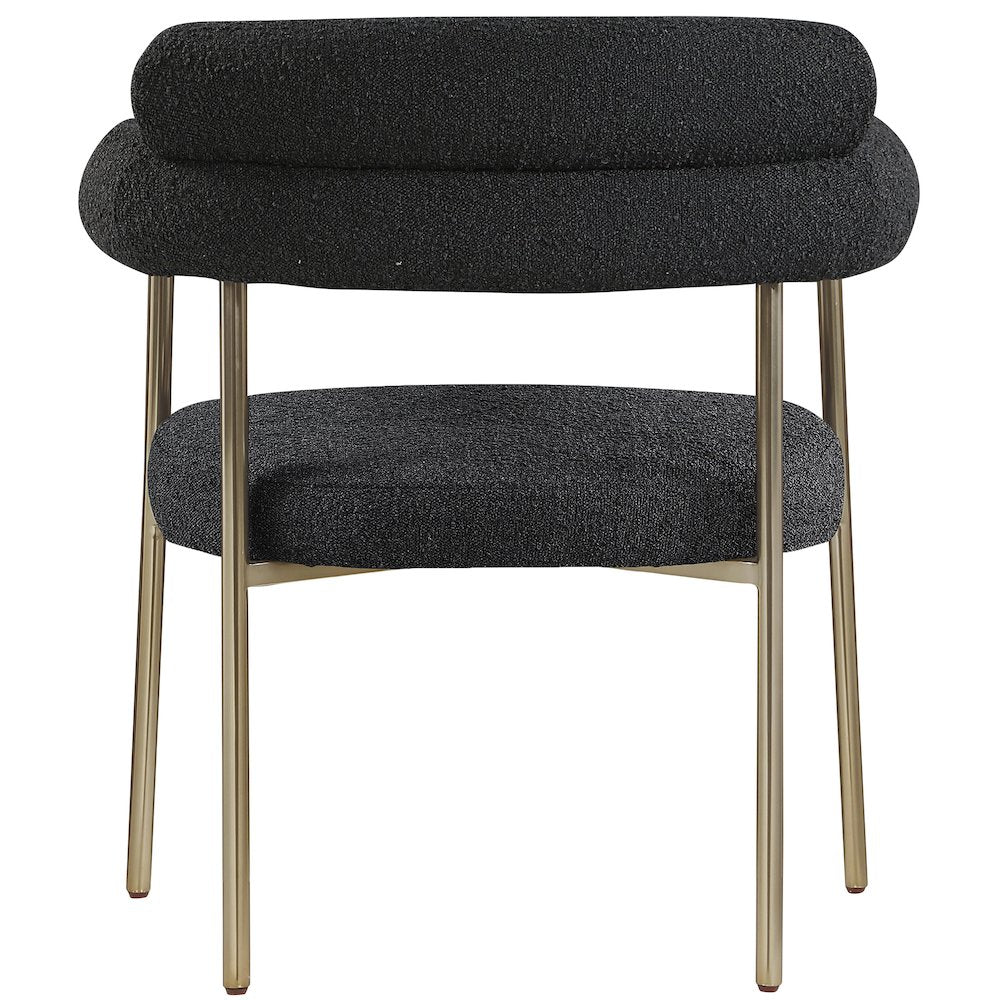 Blake Black Boucle Fabric Dining Chair, Set of 2