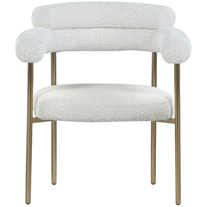 Blake Cream Boucle Fabric Dining Chair, Set of 2