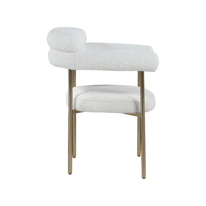 Blake Cream Boucle Fabric Dining Chair, Set of 2