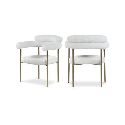 Blake Cream Boucle Fabric Dining Chair, Set of 2