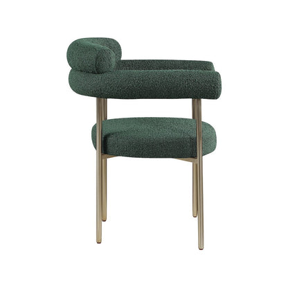 Blake Green Boucle Fabric Dining Chair, Set of 2