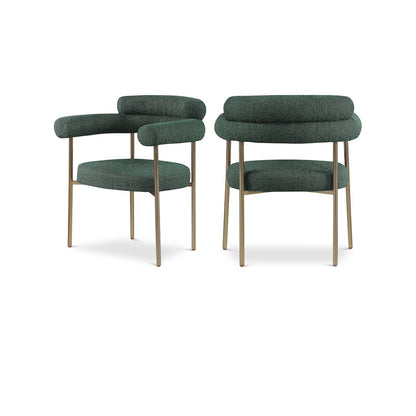 Blake Green Boucle Fabric Dining Chair, Set of 2