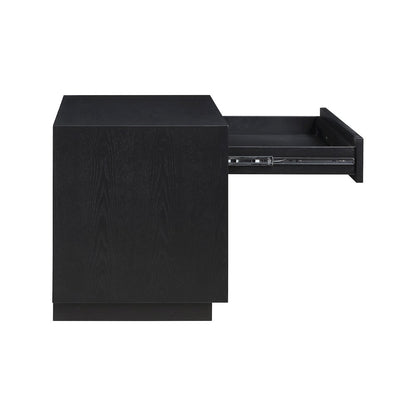 Avery Black Wood Veneer Night Stand