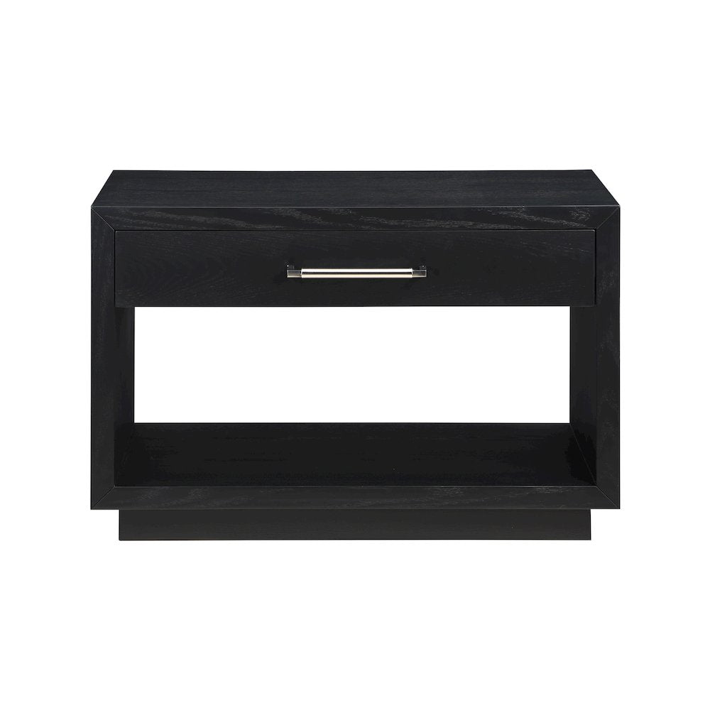 Avery Black Wood Veneer Night Stand