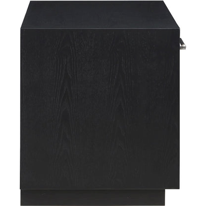 Avery Black Wood Veneer Night Stand