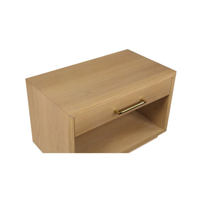 Avery Oak Wood Veneer Night Stand