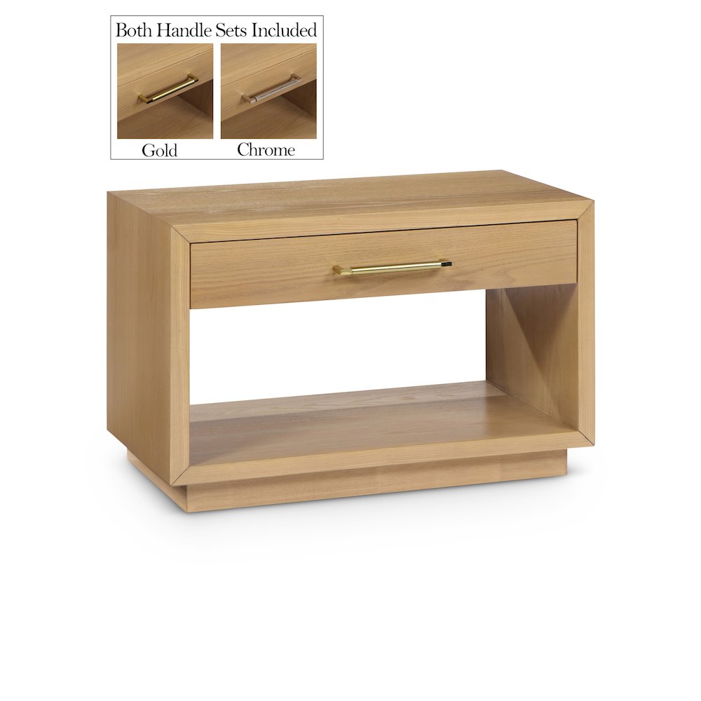 Avery Oak Wood Veneer Night Stand