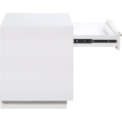 Avery White Wood Veneer Night Stand