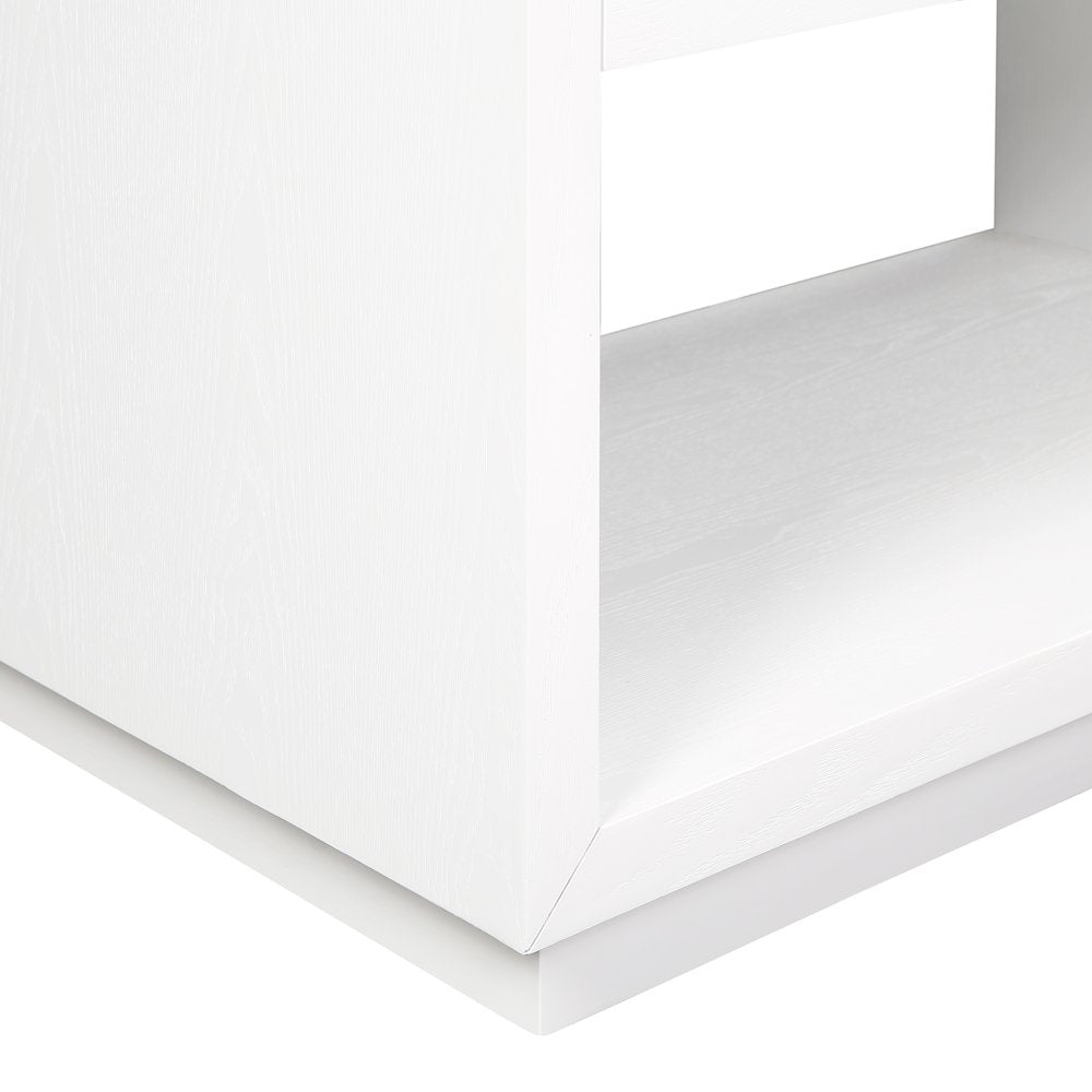 Avery White Wood Veneer Night Stand