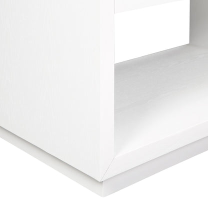 Avery White Wood Veneer Night Stand