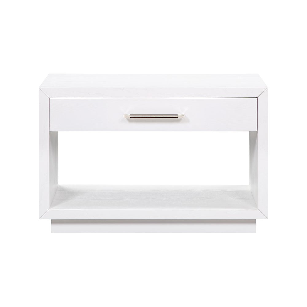 Avery White Wood Veneer Night Stand