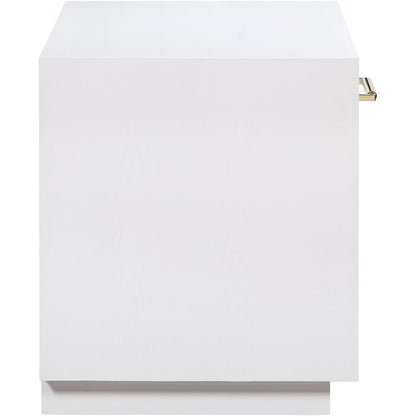 Avery White Wood Veneer Night Stand