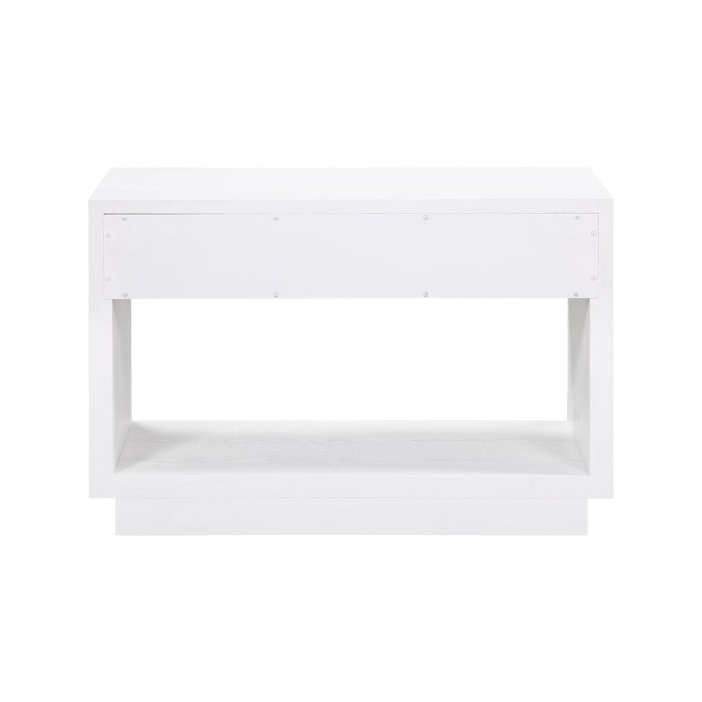 Avery White Wood Veneer Night Stand