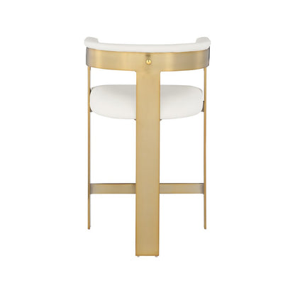 Romeo Cream Vegan Leather Counter Stool, Set of 2