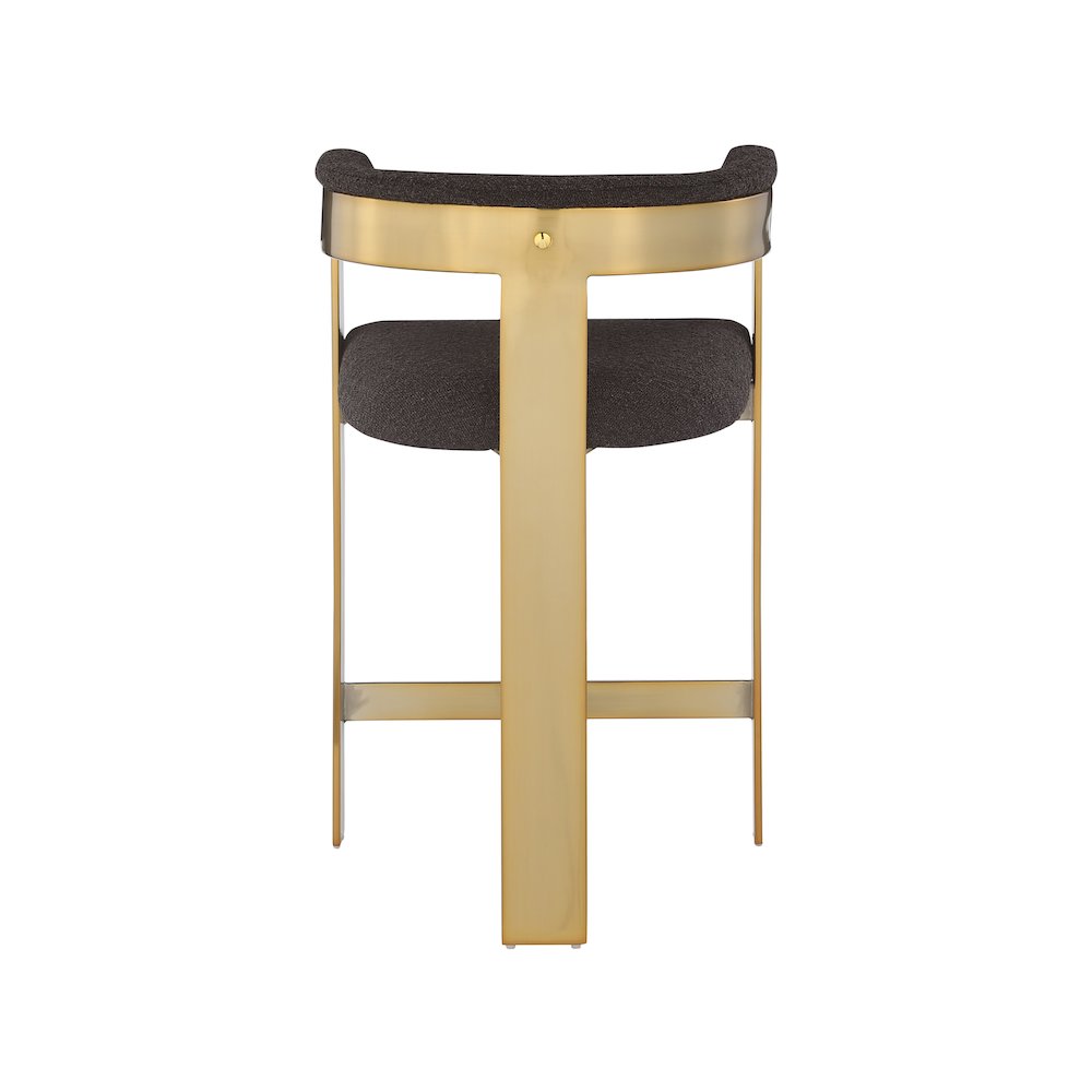 Romeo Brown Boucle Fabric Counter Stool, Set of 2