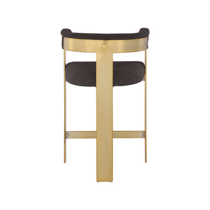 Romeo Brown Boucle Fabric Counter Stool, Set of 2