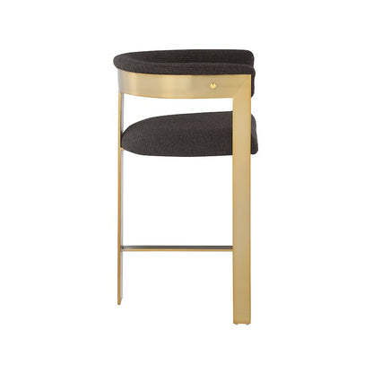 Romeo Brown Boucle Fabric Counter Stool, Set of 2