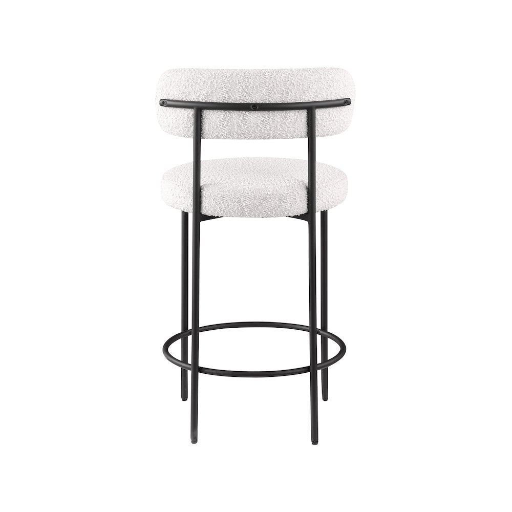 Beacon Cream Boucle Fabric Stool, Set of 2