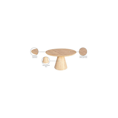 Linette White Oak Dining Table