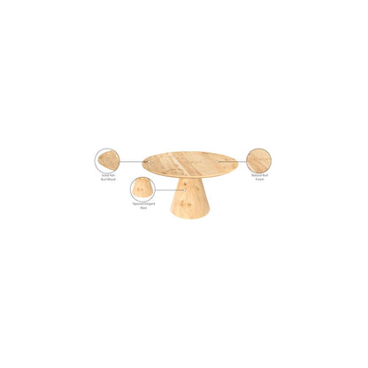 Linette Natural Burl Wood Dining Table
