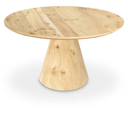 Linette Natural Burl Wood Dining Table