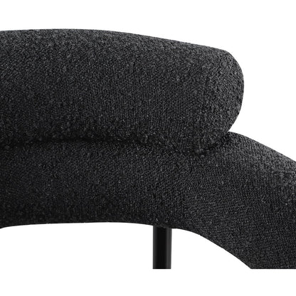 Blake Black Boucle Fabric Dining Chair, Set of 2