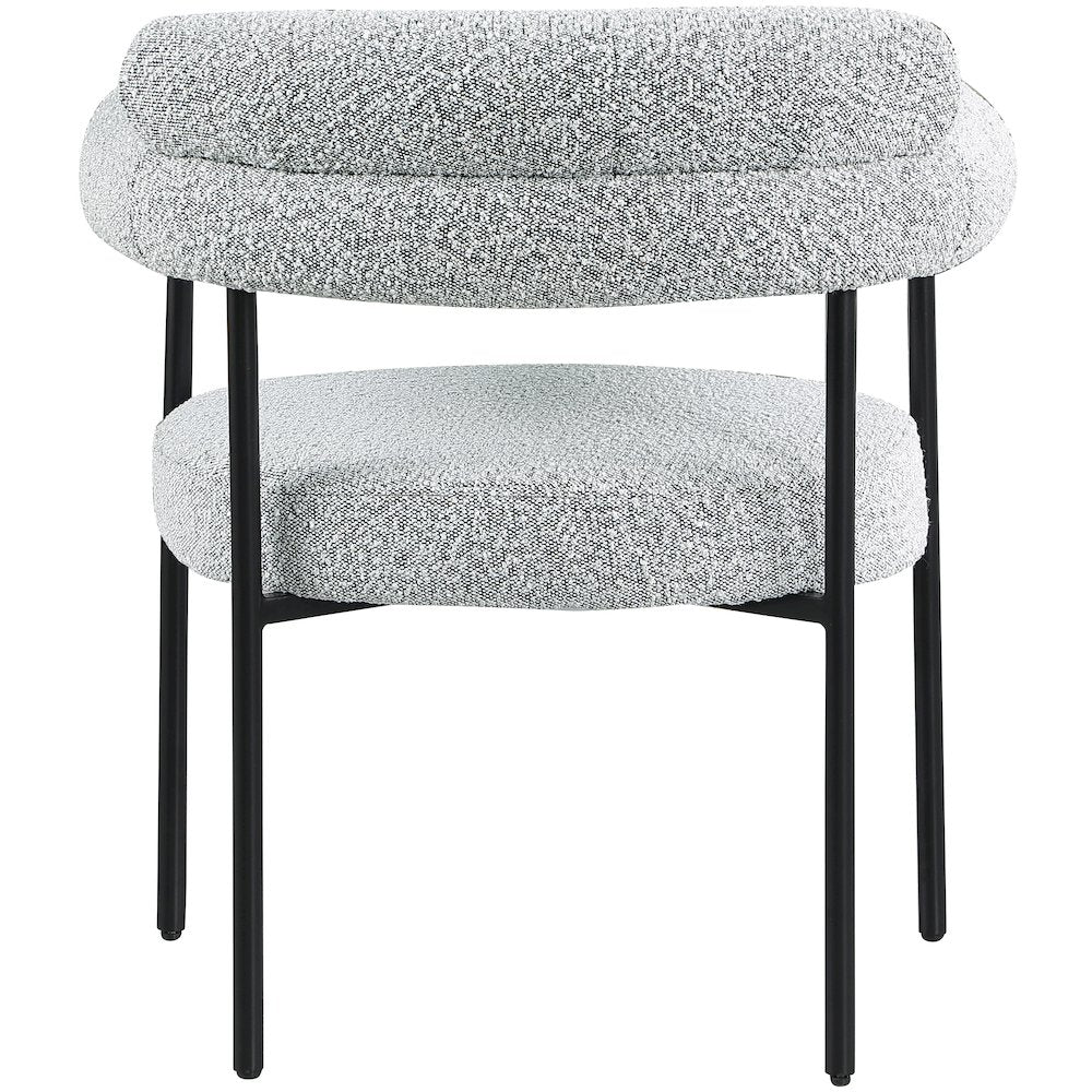 Blake Grey Boucle Fabric Dining Chair, Set of 2