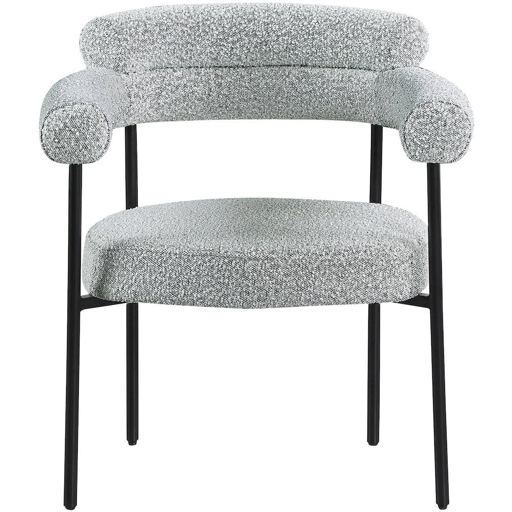 Blake Grey Boucle Fabric Dining Chair, Set of 2