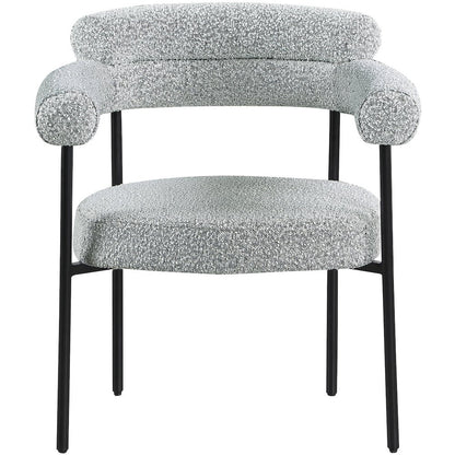 Blake Grey Boucle Fabric Dining Chair, Set of 2