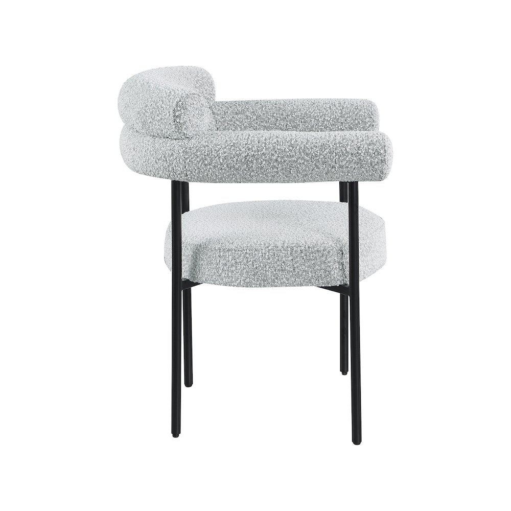 Blake Grey Boucle Fabric Dining Chair, Set of 2