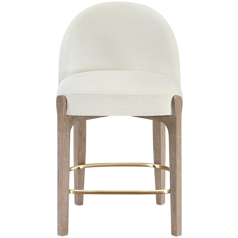 Torino Cream Fabric Upholstered Counter Stool, Set of 2
