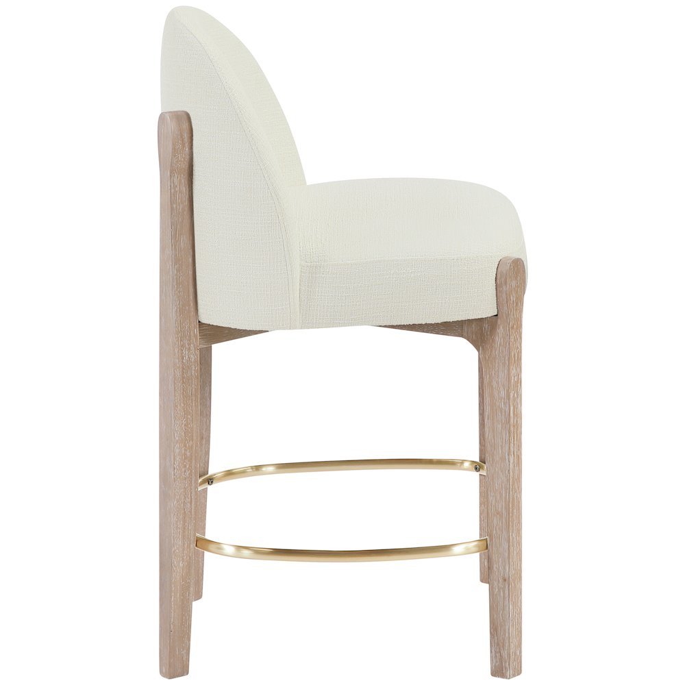 Torino Cream Fabric Upholstered Counter Stool, Set of 2