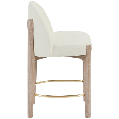 Torino Cream Fabric Upholstered Counter Stool, Set of 2