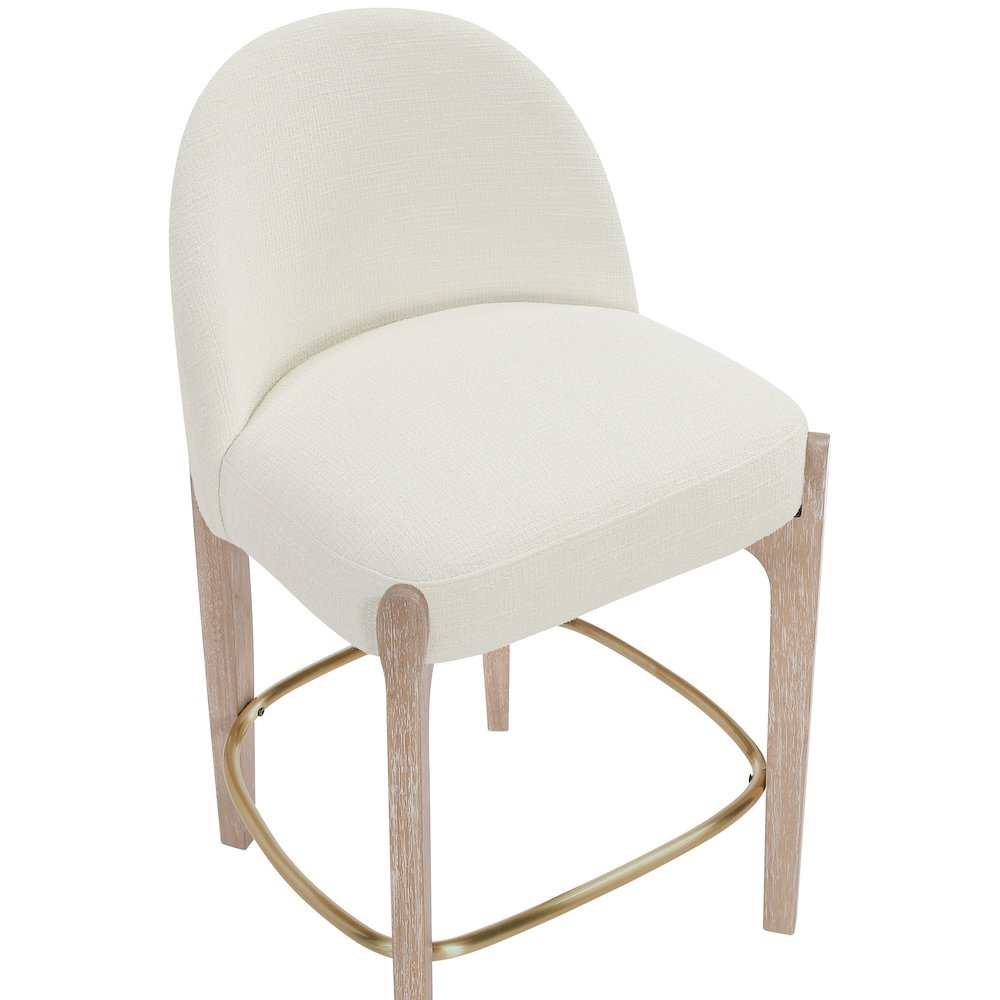 Torino Cream Fabric Upholstered Counter Stool, Set of 2