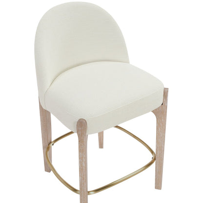Torino Cream Fabric Upholstered Counter Stool, Set of 2