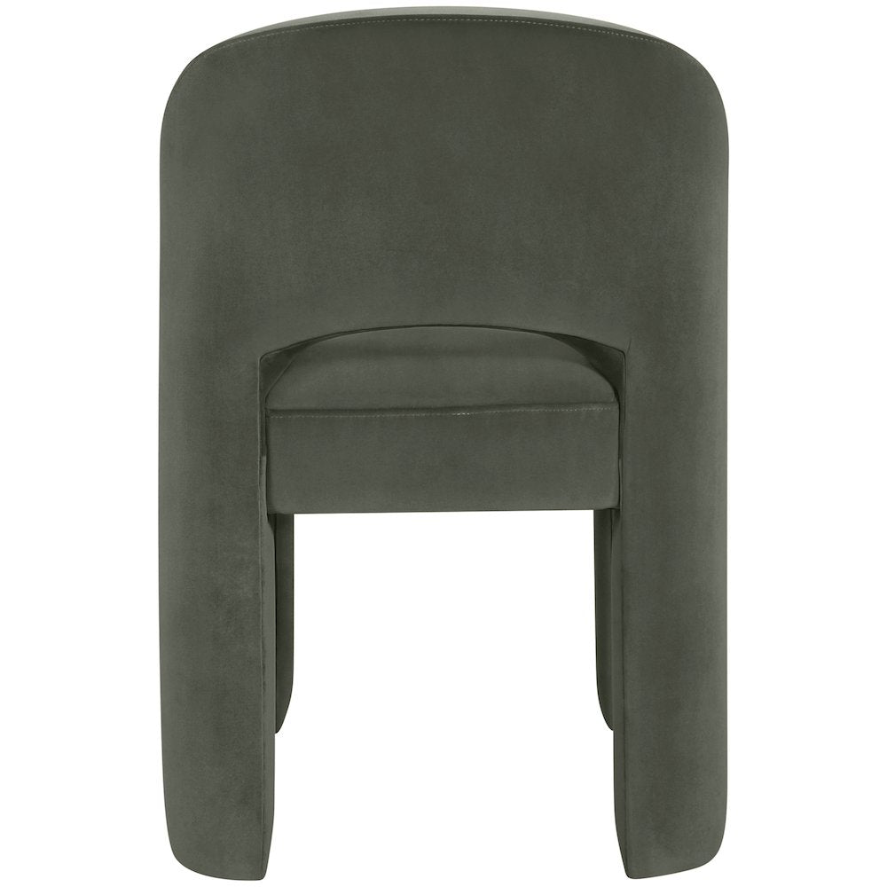 Celine Green Velvet Performance Fabric Upholstered Dining Chair, Set of 2