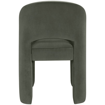 Celine Green Velvet Performance Fabric Upholstered Dining Chair, Set of 2