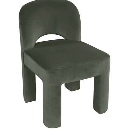 Celine Green Velvet Performance Fabric Upholstered Dining Chair, Set of 2