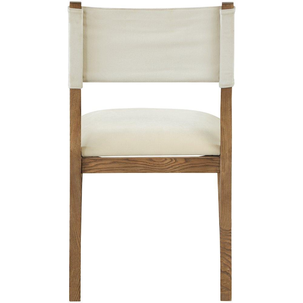 Avon Cream Linen Textured Fabric Dining Side Chair, Set of 2