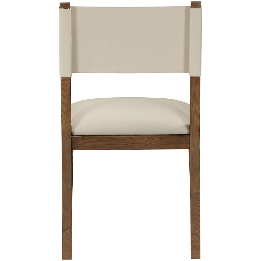 Avon Beige Vegan Leather Dining Side Chair, Set of 2