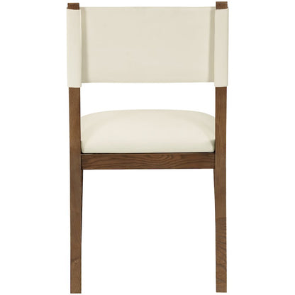 Avon Cream Vegan Leather Dining Side Chair, Set of 2