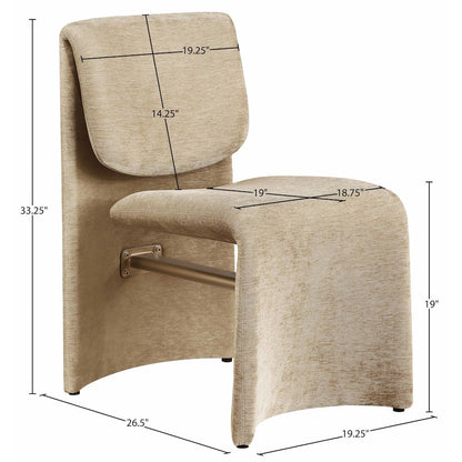 Slique Beige Fabric Upholstered Dining Chair
