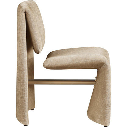 Slique Beige Fabric Upholstered Dining Chair