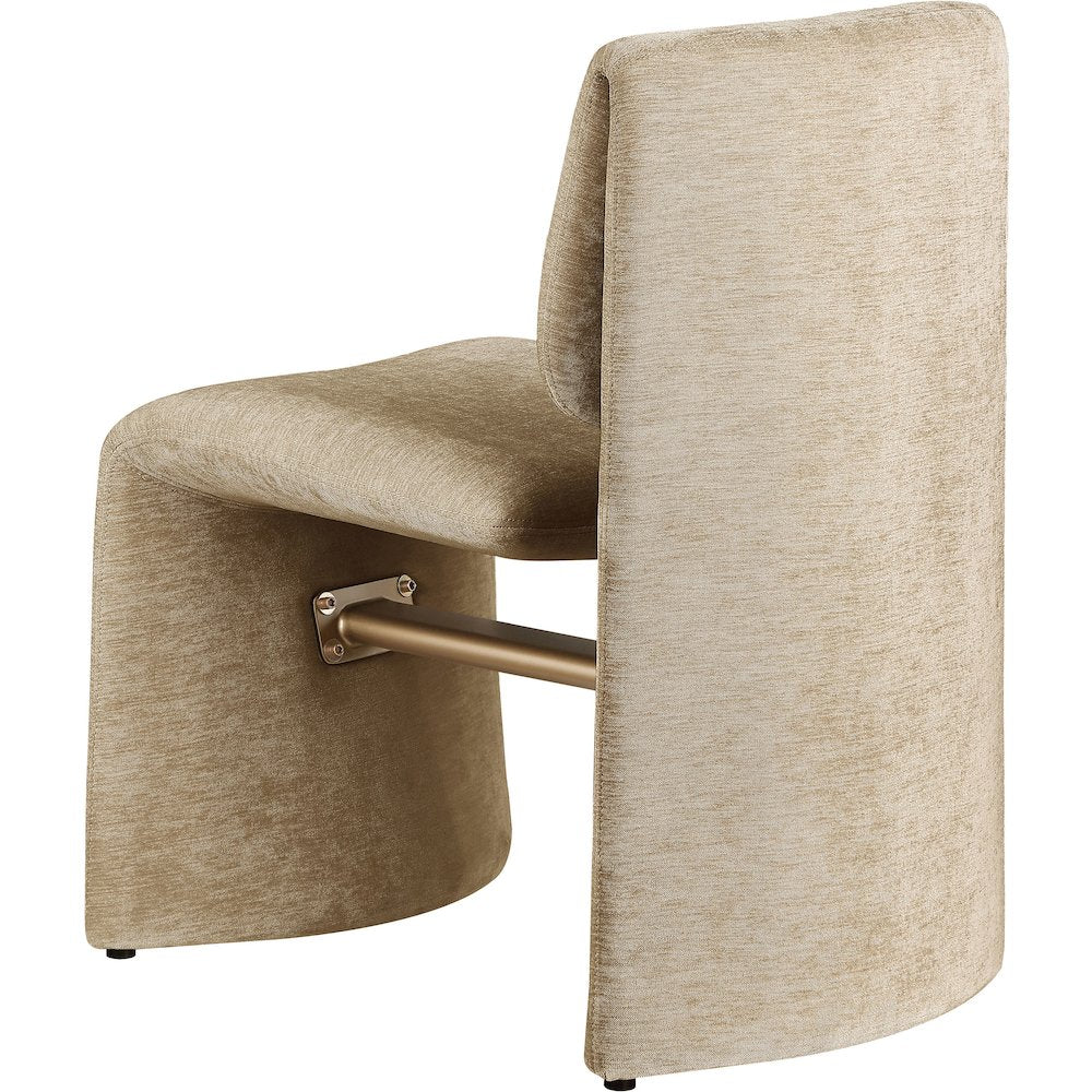 Slique Beige Fabric Upholstered Dining Chair