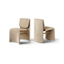 Slique Beige Performance Fabric Upholstered Dining Chair, Set of 2