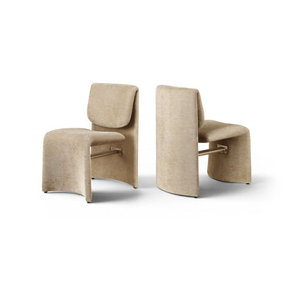 Slique Beige Fabric Upholstered Dining Chair