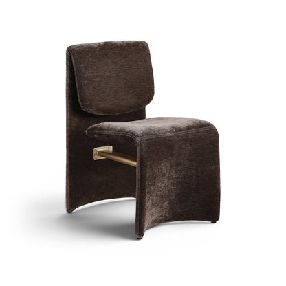 Slique Brown Fabric Upholstered Dining Chair