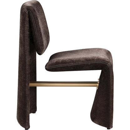 Slique Brown Performance Fabric Upholstered Dining Chair, Set of 2